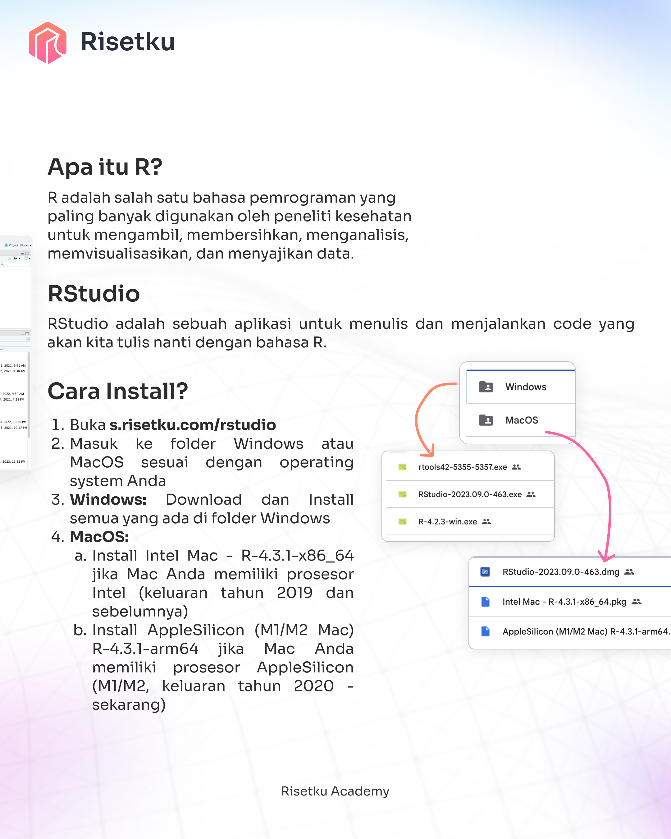 RStudio 4.3.2: MacOS & Windows, Install dan Download